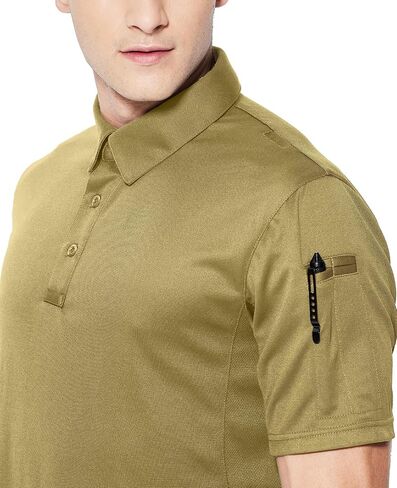 Haimont Men's Performance Dry Fit Polo Shirt Short and Long Sleeve Golf Collared T-Shirts for Tactical Outdoor Hiking in Saudi Arabia