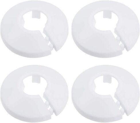 Wall Flange Cover Collars Plastic Radiator Pipe Collars, 4 Pieces, Wall Flange Cover for Water Pipe Drain Line Outer Diameter Flange Decoration (16) in Saudi Arabia