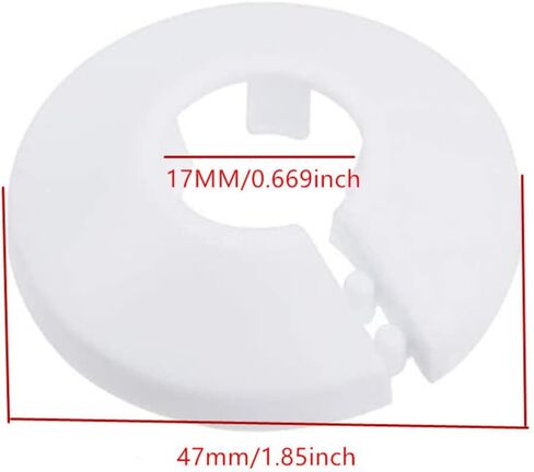 Wall Flange Cover Collars Plastic Radiator Pipe Collars, 4 Pieces, Wall Flange Cover for Water Pipe Drain Line Outer Diameter Flange Decoration (16) in Saudi Arabia