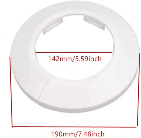 Wall Flange Cover Collars Plastic Radiator Pipe Collars, 4 Pieces, Wall Flange Cover for Water Pipe Drain Line Outer Diameter Flange Decoration (16) in Saudi Arabia