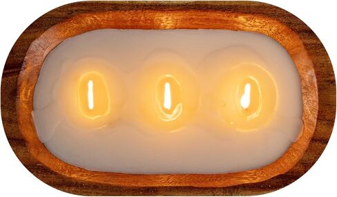 Restaurantware-Coco Casa 9.1 × 5.5 × 2 بوصة شمعة وعاء العجين الخشبي، 1 شمعة وعاء الخبز المصبوبة يدويًا - عطر الفانيليا، مزيج شمع مزدوج، شمعة معطرة بشمع الصويا، فتيل خشبي in Saudi Arabia