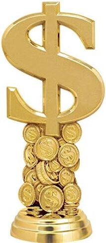 Crown Awards Dollar Sign Trophy, 6" Dollar Sign Money Trophy On White Luxury Trophy Base in Saudi Arabia