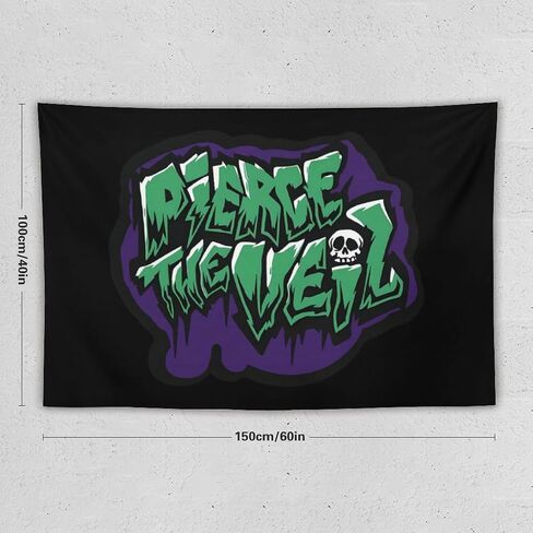 Generic Pierce Music The Veil Tapestry Wall Art Aesthetic Tapestries Hanging for Bedroom Home Decor 40×60 inches in Saudi Arabia