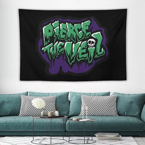 Generic Pierce Music The Veil Tapestry Wall Art Aesthetic Tapestries Hanging for Bedroom Home Decor 40×60 inches in Saudi Arabia