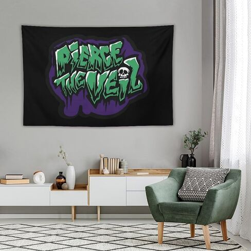 Generic Pierce Music The Veil Tapestry Wall Art Aesthetic Tapestries Hanging for Bedroom Home Decor 40×60 inches in Saudi Arabia
