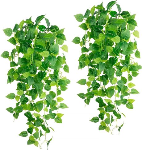GPARK 3.2 قدم 2 حزمة / 39 بوصة، أوراق اللبلاب الاصطناعي نباتات معلقة نباتات خضراء لحفلات الزفاف والحديقة الخارجية لتزيين جدران المكتب (بدون سلال) in Kuwait