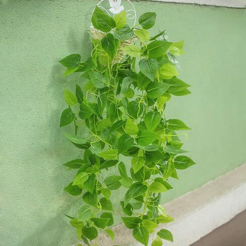 GPARK 3.2 قدم 2 حزمة / 39 بوصة، أوراق اللبلاب الاصطناعي نباتات معلقة نباتات خضراء لحفلات الزفاف والحديقة الخارجية لتزيين جدران المكتب (بدون سلال) in Kuwait