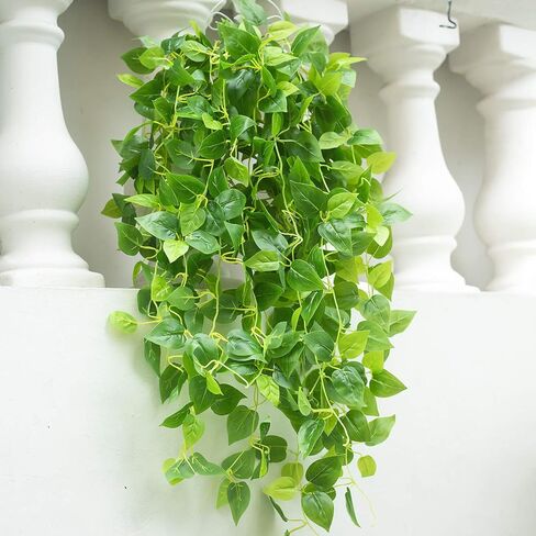 GPARK 3.2 قدم 2 حزمة / 39 بوصة، أوراق اللبلاب الاصطناعي نباتات معلقة نباتات خضراء لحفلات الزفاف والحديقة الخارجية لتزيين جدران المكتب (بدون سلال) in Kuwait