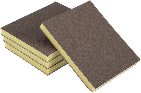 uxcell Sanding Sponge Block 150-Grits Medium Grit Sand Block Pad for Kitchen Metal/Drywall/Wood 4pcs in Saudi Arabia