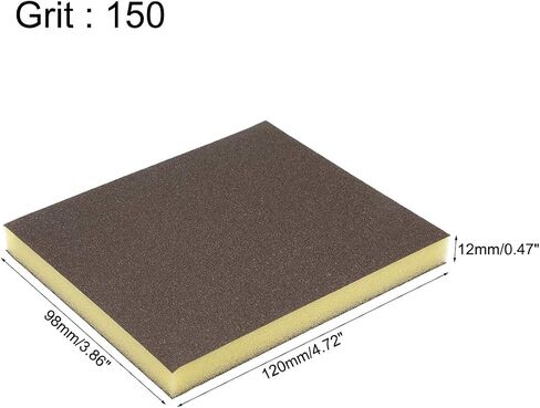 uxcell Sanding Sponge Block 150-Grits Medium Grit Sand Block Pad for Kitchen Metal/Drywall/Wood 4pcs in Saudi Arabia