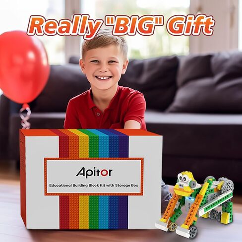 Apitor 20-in-1 Robot Toys for 6 7 8 9 10 11 12+ Years Old Teen Boys Girls, Upgrade Programmable Building Kit with APP Remote Control, STEM Projects Educational Birthday Gift for Kids Ages 6-8 8-12 in Kuwait