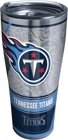 كوب Tervis ذو الجدران الثلاثية NFL Tennessee Titans المعزول يحافظ على المشروبات باردة وساخنة، 30oz - من الفولاذ المقاوم للصدأ، حافة in Saudi Arabia