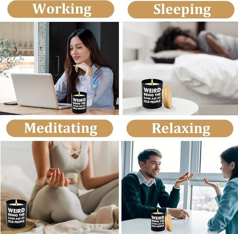 Birthday Gifts for Older Men Women Over 50 60 70 - Its Weird Being The Same Age As Old People, Over The Hill Gag Gifts for Old Man Husband Grandpa Dad, Natural Lavender Scented Funny Birthday Candles in Saudi Arabia
