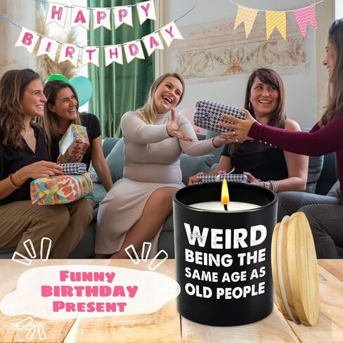 Birthday Gifts for Older Men Women Over 50 60 70 - Its Weird Being The Same Age As Old People, Over The Hill Gag Gifts for Old Man Husband Grandpa Dad, Natural Lavender Scented Funny Birthday Candles in Saudi Arabia