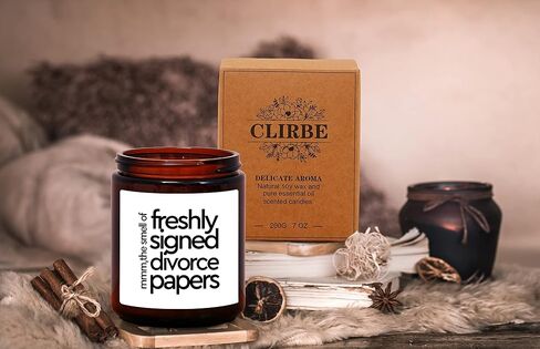 Scented Candle, Divorce Candles Gifts for Women, Sister, Besties, BFF, Soy Candles for Home Scented, Home Decorations, Aromatherapy Candles, Amber Jar Candles(B030) in Saudi Arabia
