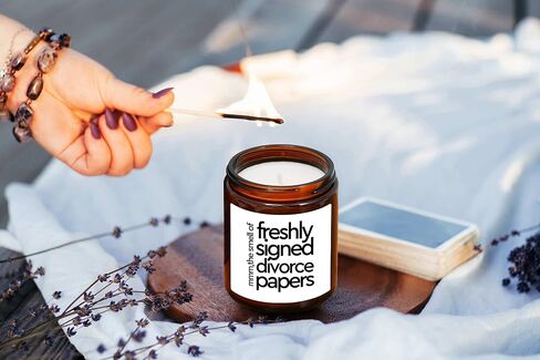 Scented Candle, Divorce Candles Gifts for Women, Sister, Besties, BFF, Soy Candles for Home Scented, Home Decorations, Aromatherapy Candles, Amber Jar Candles(B030) in Saudi Arabia