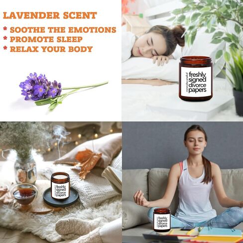 Scented Candle, Divorce Candles Gifts for Women, Sister, Besties, BFF, Soy Candles for Home Scented, Home Decorations, Aromatherapy Candles, Amber Jar Candles(B030) in Saudi Arabia