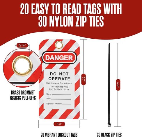 مجموعة علامات قفل Houseables، مجموعة قفل، مجموعة 72 قطعة، مجموعات علامات قفل كهربائية، مجموعات علامات قفل مع حافظة، أقفال ومفاتيح Loto، علامات Loto، قفل قاطع الدائرة، قفل التوصيل، مشابك، أربطة مضغوطة in Kuwait