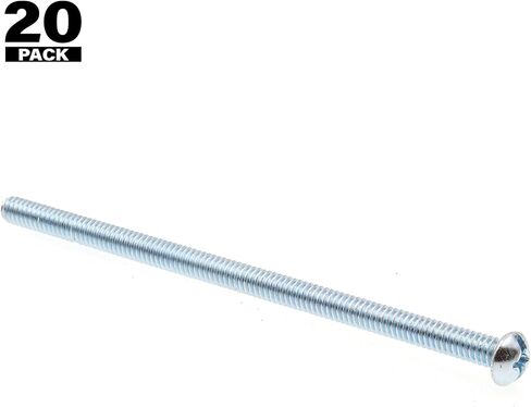 براغي الماكينة Prime-Line 9005792، رأس مستدير، محرك مركب فيليبس/مشقوق، 1/4-20 × 5 بوصة. (20 حزمة) in Kuwait