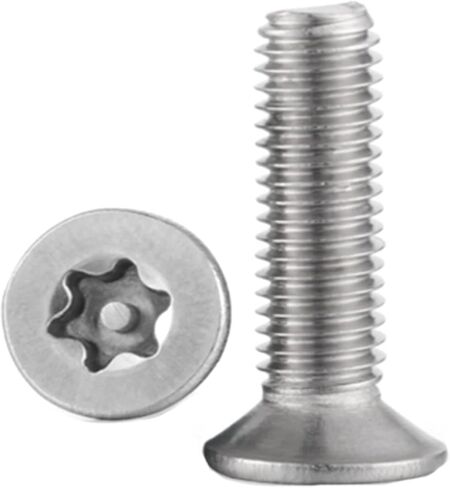 30 قطعة من الفولاذ المقاوم للصدأ توركس الأمن شقة رئيس آلة المسمار رئيس توركس الأمن الصفائح المعدنية مسامير الفولاذ المقاوم للصدأ مقاومة العبث متري الأجهزة السحابة (M6X16) in Kuwait