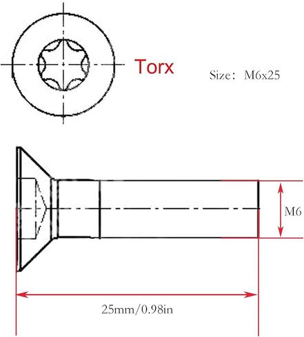30 قطعة من الفولاذ المقاوم للصدأ توركس الأمن شقة رئيس آلة المسمار رئيس توركس الأمن الصفائح المعدنية مسامير الفولاذ المقاوم للصدأ مقاومة العبث متري الأجهزة السحابة (M6X16) in Kuwait