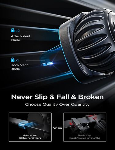 حامل هاتف السيارة LISEN [6 مغناطيسات أقوى] حامل هاتف مغناطيسي للسيارة، حامل هاتف مغناطيسي 360 درجة متوافق مع iPhone 14/14 Pro Max/iPhone 13 in Kuwait