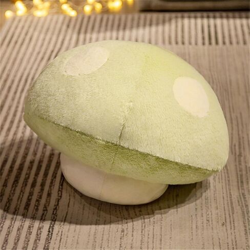 3D Plush Pillow Mushroom Pillow Floor Pillow Sofa Throw Pillow Home Decoration Pillow Gift (32cm/12.5inch, Green) in Saudi Arabia