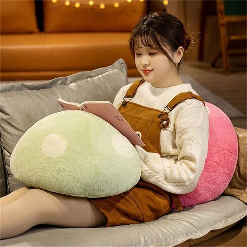 3D Plush Pillow Mushroom Pillow Floor Pillow Sofa Throw Pillow Home Decoration Pillow Gift (32cm/12.5inch, Green) in Saudi Arabia