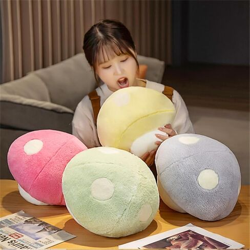 3D Plush Pillow Mushroom Pillow Floor Pillow Sofa Throw Pillow Home Decoration Pillow Gift (32cm/12.5inch, Green) in Saudi Arabia