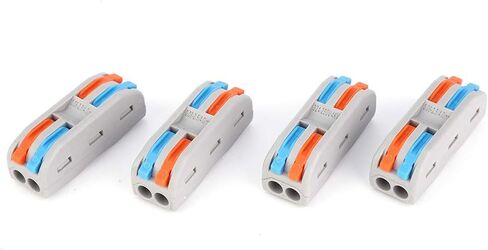 50 قطعة موصلات أسلاك الربط محطات الأسلاك 2 موصل 11-28AWG PCT-2-2 موصل مدمج رافعة الجوز لوازم الأسلاك الملونة in Saudi Arabia