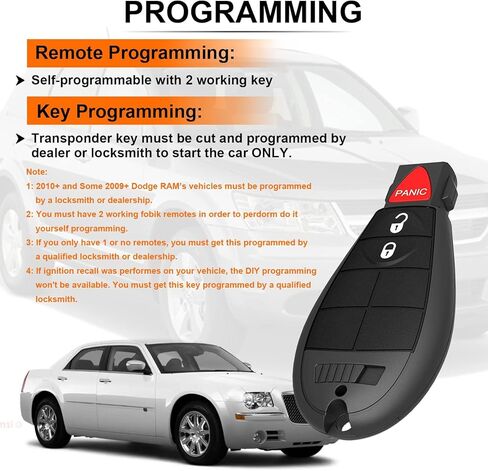 جهاز تحكم عن بعد من SaverRemotes بـ 3 أزرار متوافقة مع Dodge Challenger، شاحن Grand Caravan، Chrysler 300، ذاكرة الوصول العشوائي 1500 2500 3500 استبدال بدون مفتاح لـ M3N5WY783X IYZ-C01C in Kuwait