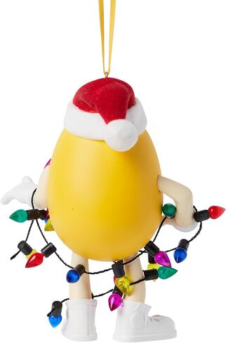 Department 56 M&M's Yellow Character Wrapped in Christmas Lights Hanging Ornament, 3.75 Inch, Multicolor in Saudi Arabia