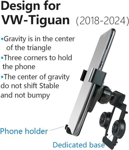 musttrue LUNQIN Car Phone Holder for 2009-2017 Tiguan Auto Accessories Navigation Bracket Interior Decoration Mobile Cell Phone Mount in Kuwait