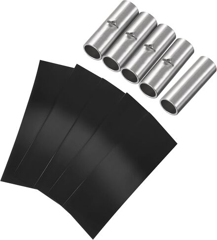 MECCANIXITY Non-Insulated Copper Wire Crimp Connector Terminals 8 AWG with PVC Heat Shrink Tubing for Electrical, Pack of 5 in Saudi Arabia