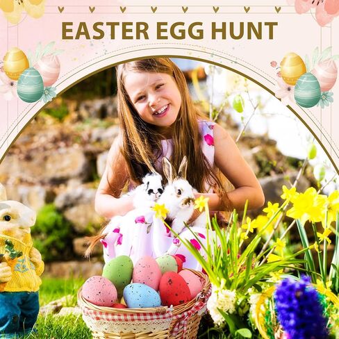 Liliful 24 Pcs 4 Inch Foam Easter Eggs for Crafts Large Easter Party Decorations Easter Foam Eggs Rustic Easter Eggs Decorative Eggs Fake Eggs Artificial Foam Bird Egg for Kid DIY(Bright Color) in Saudi Arabia