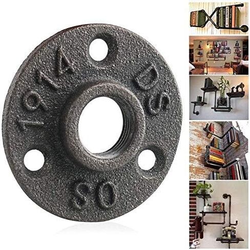 3/4 Cast Iron Floor Flange,Hellopet 10 Pack Industrial Steel Fixed Base Internal Flanges Pipe Fitting with Threaded Hole for Industrial Pipe, Furniture and DIY Decoration in Saudi Arabia