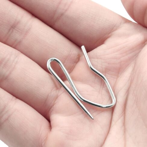 BokWin 120 Pcs Drapery Pin Hook 1.18 Inchx0.78 Inch Pinch Pleated Curtain Hooks Metal Drapery Hooks for Curtain(Silver) in Saudi Arabia