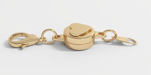 KONMAY 10 Sets Magnetic Necklace Extender Clasps and Closure, Round Golden Magnetic Necklace Bracelet Locking Clasp for Jewelry Making in Kuwait