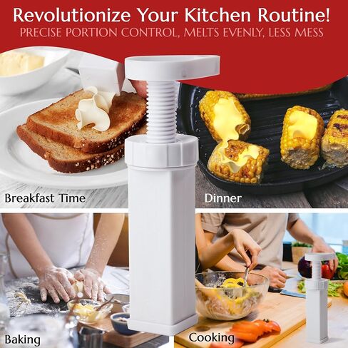 Max Space Butter Mill Dispenser - USA Made, Twist Action Butter Dispenser for Refrigerated Butter, Margarine & Cream Cheese with Tablespoon Markings in Saudi Arabia
