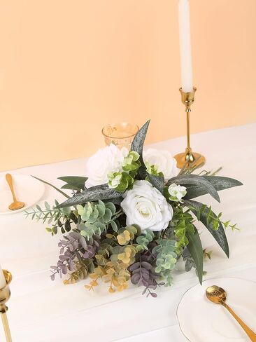 Artificial Eucalyptus 25PCS with 6 Kinds of Greenery Stems for Flower Arrangements Artificial Greenery Spray Box Set for Eucalyptus Bunch for Wedding Bouquet Table Centerpieces and Floral Arrangement in Saudi Arabia
