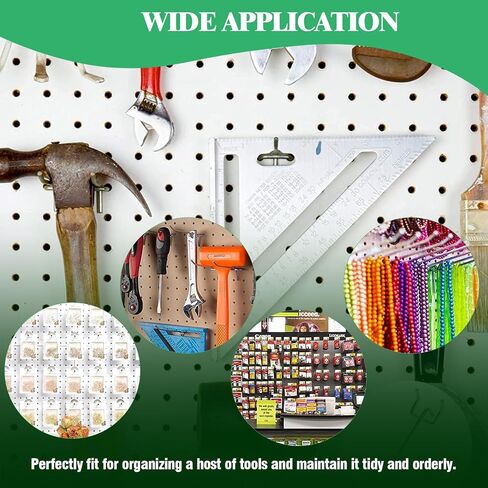 50Pcs 8"/20CM Pegboard Hooks Assortment Set, Metal Peg Board Hooks with 2.5mm Hole Pitch 4mm Wire Diameter Slatwall Hanging Hook for Garage Organization Wall Hanging (Black) in Kuwait