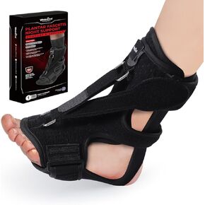 Welnove Plantar Fasciitis Night Splint - Upgraded 3 Adjustable Straps Plantar Fasciitis Brace for Plantar Fasciitis Relief, Foot Drop, Achilles Tendonitis, Day&Night, Ankle Pain, Day&Night