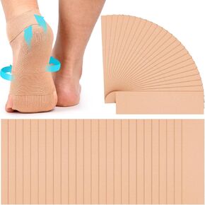 TrelaCo 50 Pcs Plantar Fasciitis Relief Strips Pre Cut Tape Foot Relief Tape Night Splints Strips for Plantar Fasciitis Sprained Ankle Heel Arch Pain(Skin Color)