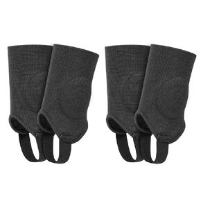 Linkidea 2 Pairs Kids Soccer Ankle Guards, Soccer Double Side Ankle Shield Protector with Elastic Band, Ankle Padded Support Brace for Sport Stabilizing Fits to Kids/Youth (Black, Size S)