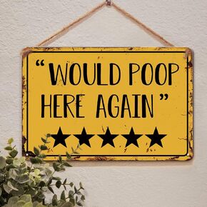Funny Bathroom Signs Bathroom Signs Decor Funny, Put The Lid Down The Dog Has A Drinking Problem, 8x12 Inches Bathroom Signs Decor Funny Bathroom Wall Decor