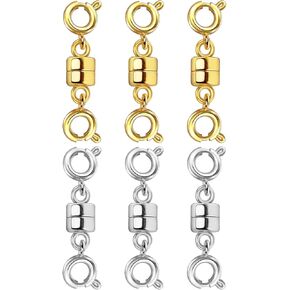 OHINGLT Double Magnetic Necklace Clasps and Closures,Gold and Silver Plated Jewelry Clasps Converters for Bracelet Necklaces Chain in Kuwait