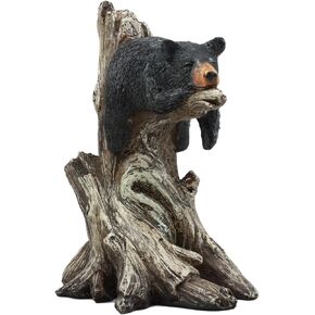 Ebros Lazy Days of Summer Black Bear Sleeping On Tree Branch Statue Wildlife Forest Rustic Cabin Decor Bear Figurine