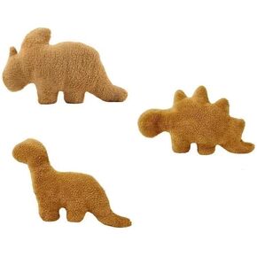 Dino Chicken Nugget Plush Toy - 45cm Large Soft Stuffed Dinosaur Pillow, PP Cotton-Filled Animal Shape Toy, Cute Plushies for Kids, Play and Decor, Ideal Gift (Brontosaurus)
