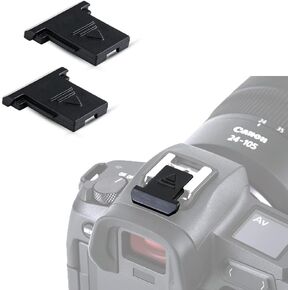 JJC 2Pack Hot Shoe Cover Cap Protector for Canon EOS R50 R10 R8 R7 R6 Mark II R5C R3 Camera, Replaces Canon ER-SC2 Hot Shoe Cover