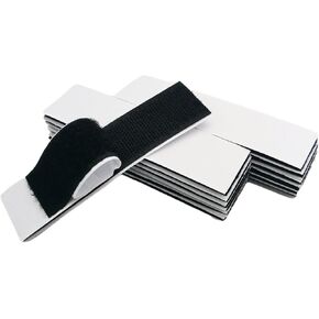 JEWOSTER 10 Sets 2x6 Inch Hook and Loop Strips with Adhesive - Double Sided Tape Heavy Duty for Wall Crafts - Sticky Back Fastener Mounting Tape for Home or Office Use,Indoor & Outdoor Use,Black